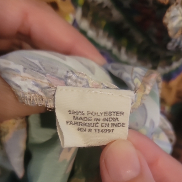 Anthropologie Green and Pink Maxi Dress - Picture 6 of 10